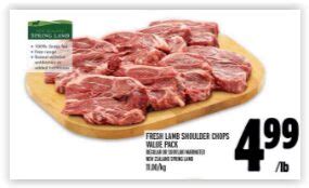 Metro Ymmv Fresh New Zealand Lamb Shoulder Chops Lb