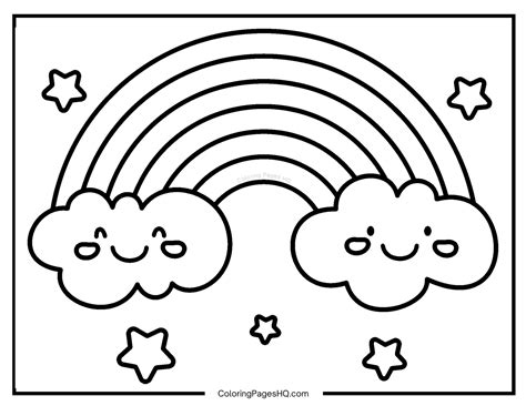 Cute Rainbow Coloring Pages Free Pdf Printables Coloring Pages Hq