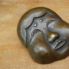 Bronze Otafuku Mask Netsuke Japan Late 19th Century Catawiki