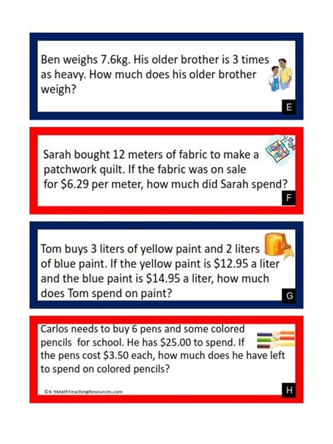 Dividing And Multiplying Decimals Word Problems