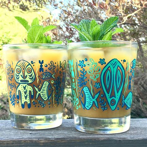 Mai Tai Glasses Underwater Tiki Woody Miller Portfolio In 2020