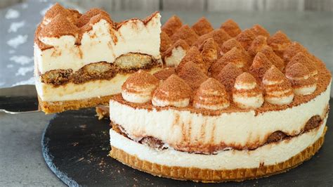 No Bake Tiramisu Cheesecake Recipe Youtube