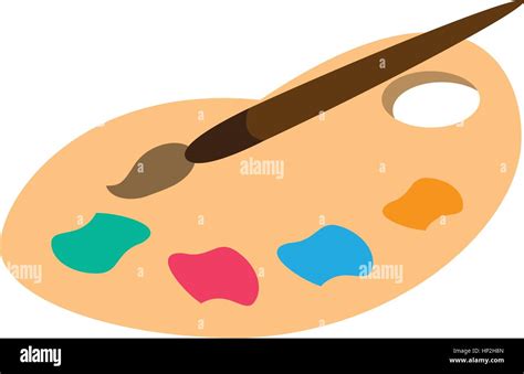 Palette Color Paint Brush Vector Illustration Eps 10 Stock Vector Image