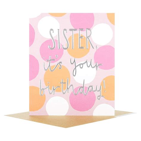 Hallmark Sister Birthday Blank Studio Card Collect Cards