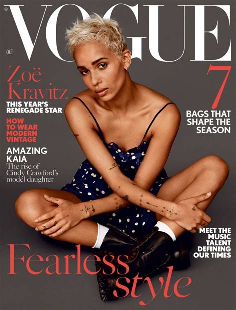 Zoe Kravitz Vogue Uk October 2017 Issue • Celebmafia