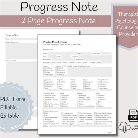 EMDR Progress Note Template for Therapists Counselors - Etsy Australia