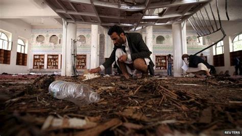 Yemen Crisis Islamic State Claims Sanaa Mosque Attacks Bbc News