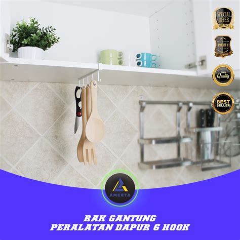 Jual Rak Gantung Peralatan Dapur Hook White Shopee Indonesia