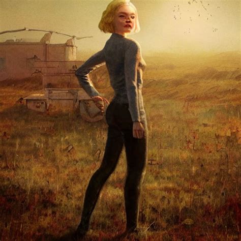 Krea Ai Elle Fanning In The Painted World Of Fallout He