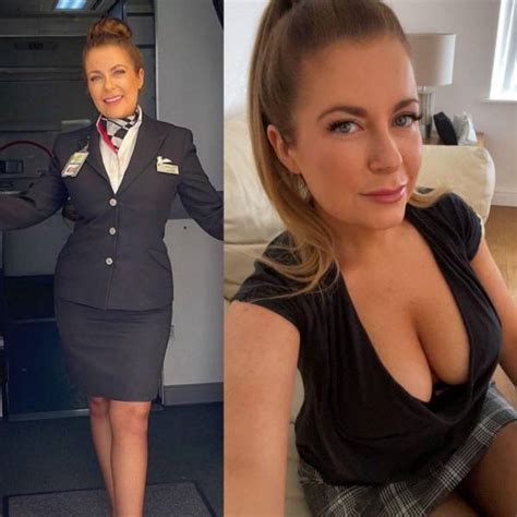 Sexy Flight Attendants With And Without Their Uniform 25 PICS 5 GIFS