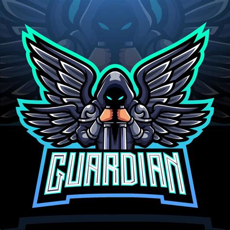 Guardian angel esport logo mascot design. 7530685 Vector Art at Vecteezy