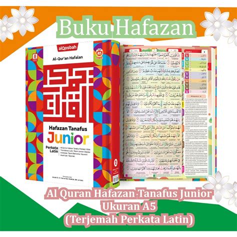 Jual Al Quran Hafazan 8 Blok Perkata Latin Tahfidz Junior A5 Al