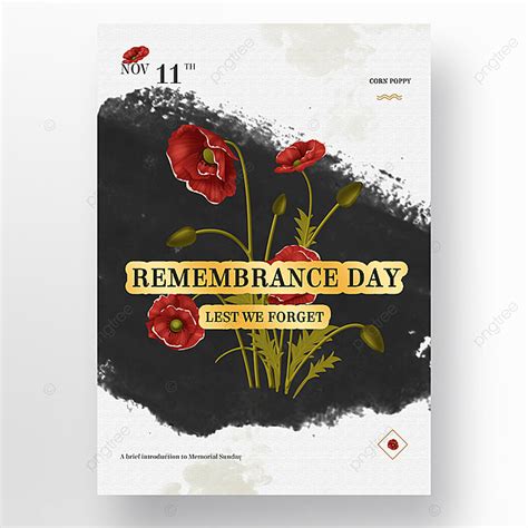 Remembrance Sunday Ink Poster Template Download On Pngtree