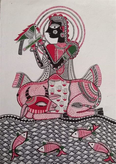 Pin By Ved Chandra Madesia On Art Style Madhubani Indian Folk Art