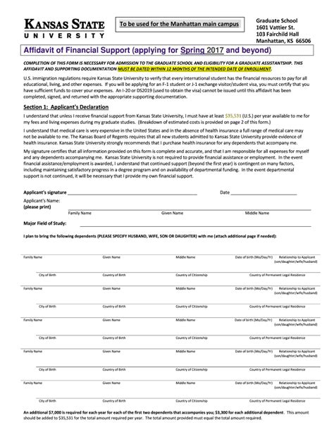 Fillable Online K State To Be Used For The Manhattan Main Campus Fax