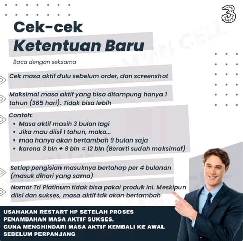 Perpanjang Masa Aktif Kartu Tri 4 12 Bulan Barang Yang Dicari Di Carousell