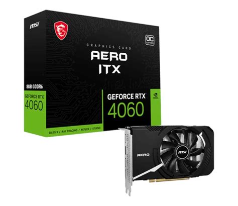 Купить MSI GeForce RTX 4060 AERO ITX 8GB GDDR6 (RTX 4060 AERO ITX 8G OC ...