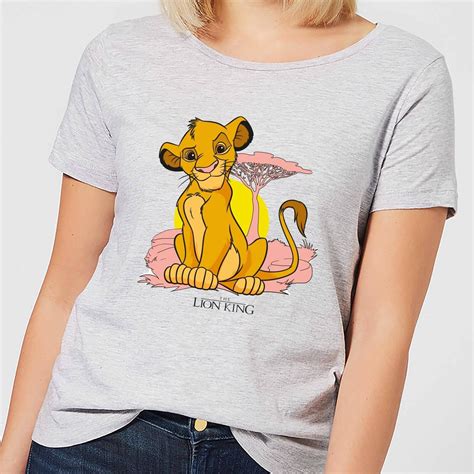 Disney Lion King Simba Pastel Women S T Shirt Grey XXL Grey T