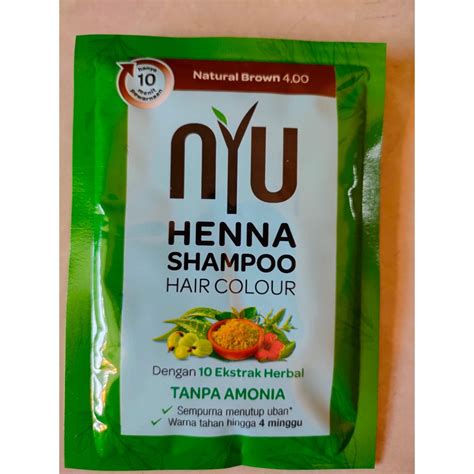 Jual Nyu Henna Shampoo Hair Colour Pewarna Rambut Pcs X Ml Dikirim