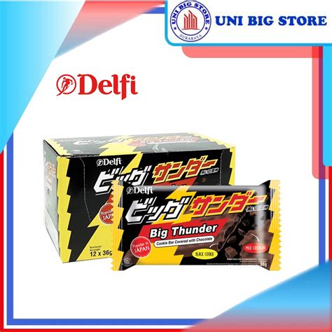 Jual Delfi Big Thunder Cookie Bar Chocolate Gr X Pcs Box Shopee