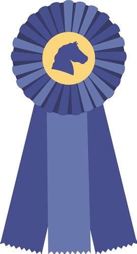 horse show ribbon clip art - detailedlineartillustration