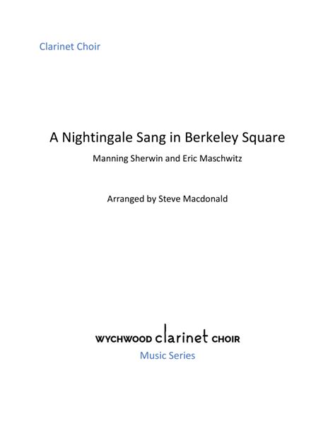 A Nightingale Sang In Berkeley Square Sheet Music Manhattan Transfer