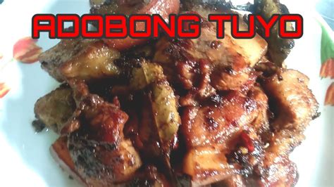 pork adobong tuyohow  cook pork adobong tuyoporkadobo