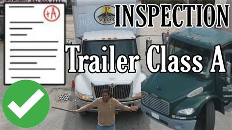 PreTrip Inspection Trailer Class A Demonstration YouTube