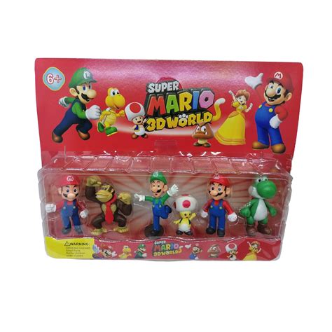 Set 6 Figurine Super Mario Multicolor 75 Cm Emagro