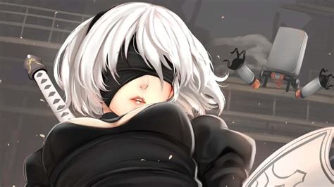 Nier Automata 2B Anime UHD 4K Wallpaper | Pixelz