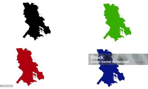 silhouette map   city  petrozavodsk  russia stock illustration  image