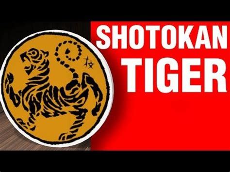 Shotokan Tiger Logo | ART OF ONE DOJO - YouTube | Shotokan, Art logo ...