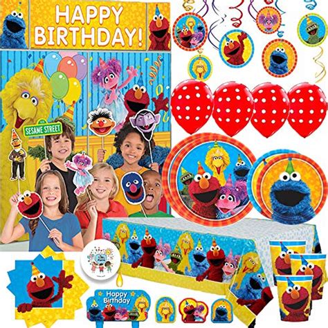 Mega Sesame Street Birthday Party Supplies Pack For Guest With