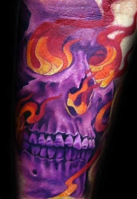 Purple Skull Tattoo