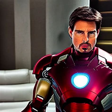 Tom Cruise Wearing Iron Man S Armor Stable Diffusion