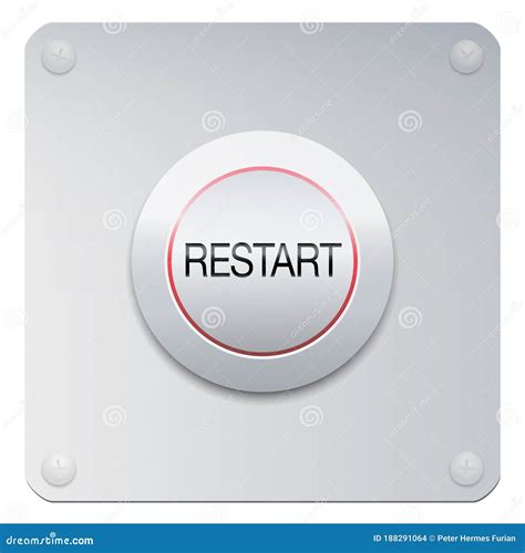 Restart Button On White Royalty Free Stock Photo