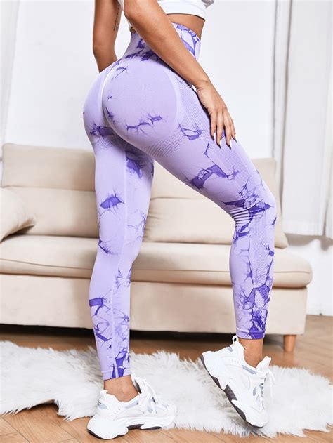 Our Seamless Tie Dye Wide Waistband Sports Leggings Is Such A Vibe