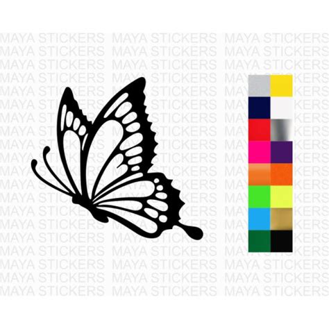 Butterfly stickers in custom colors and sizes