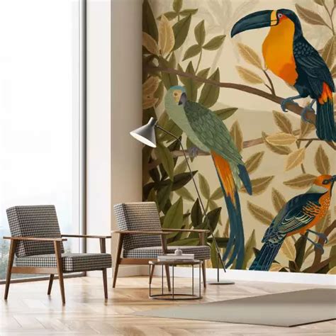 Papier Peint Oiseaux Toucanshexoa