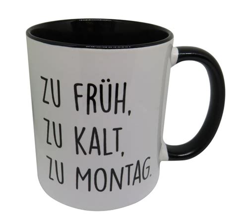 Lustige Motiv Kaffeetasse Mit Spr Chen Und Motiven Keramiktasse Wei