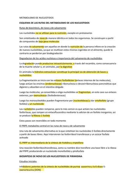 Metabolismo de nucleótidos Carlos Marcelo López Arenas uDocz