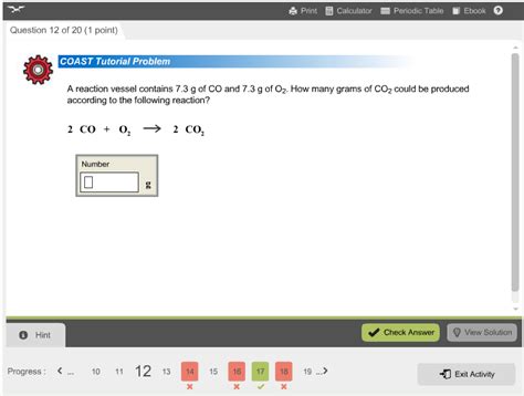 Solved A Reaction Vessel Contains 7 3 G Of CO And 7 3 G Of Chegg