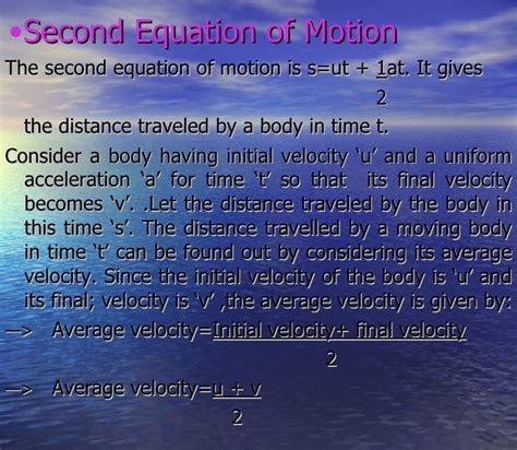 3 equation of motion