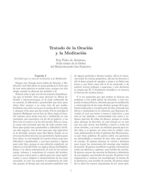 PDF Tratado De La Oracion Y La Meditacion Dfists Ua Esgil Tratado