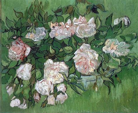 Rosas Em Um Pote Na Grama De Vincent Van Gogh Tela Para Quadro Na