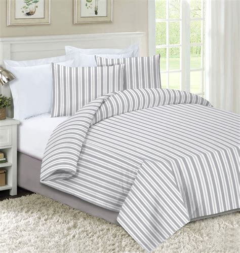 Flannel 100 Cotton Duvet Cover Twisted Stripe King