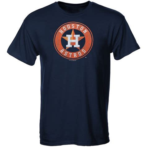 Houston Astros Youth Navy Blue Distressed Logo T Shirt