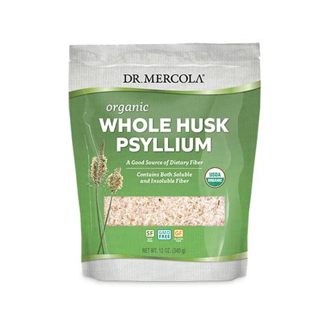 100 Organic Whole Husk Psyllium Fiber Supplement