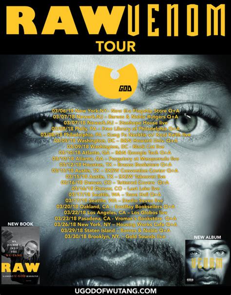 EVENT: U-God – RawVenom Tour (Dates) – Schweinbeck.com