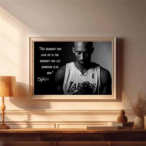 Kobe Bryant Motivational Quote Black Mamba Inspirational Quote Poster